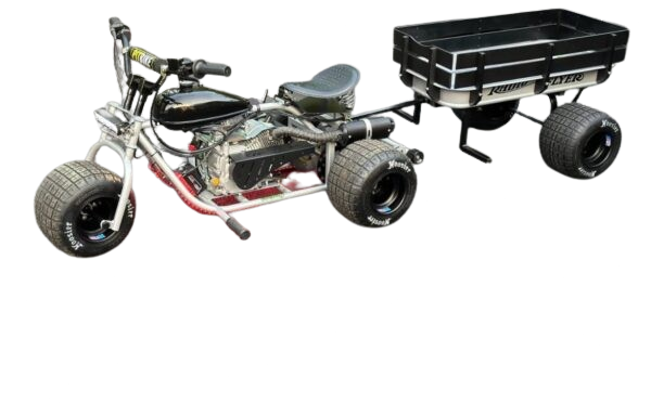Black and grey custom trike motorcycle Black and grey custom trike motorcycle