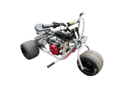 Black and grey custom trike motorcycle